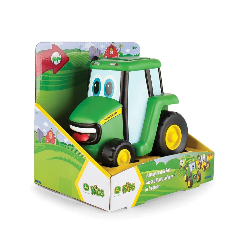 John Deere Παιδικό Παιχνίδι Τρακτεράκι Τζόνι Push & Roll Για 18+ Μηνών
