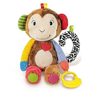 Baby Clementoni Βρεφικό Κρεμαστό Χνουδωτό Δραστηριοτήτων Μπο Μπο Το Μαϊμουδάκι Για 3+ Μηνών