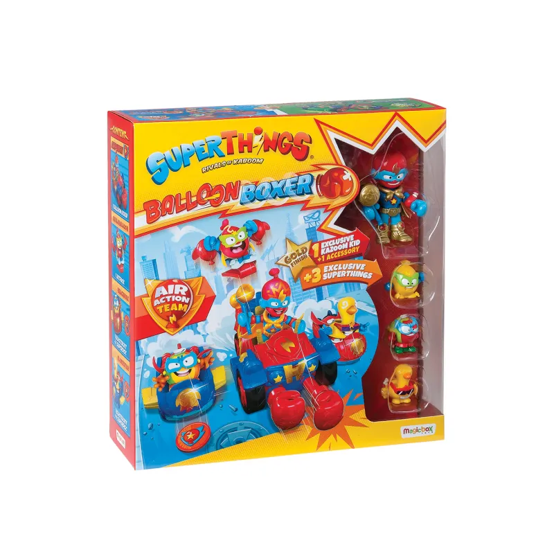 Superthings Μικροπλάσματα Σετ Οχήματα Με 4 Φιγούρες Ballon Boxer Για 3+ Χρονών