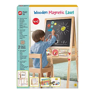 AS Magnet Box Ξύλινος Μαγνητικός Επιδαπέδιος Πίνακας 2 Όψεων Για 3+ Χρονών
