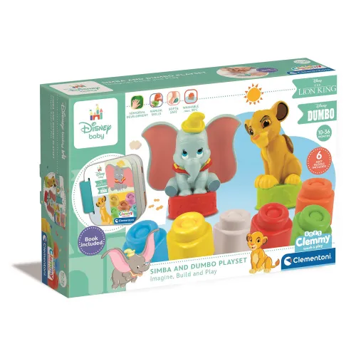 Soft Clemmy Σετ Παιχνιδιού Simba & Dumbo Για 6-36 Μηνών