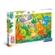 Clementoni Παιδικό Παζλ Maxi Super Color Dinos Happy Oasis 24 τμχ