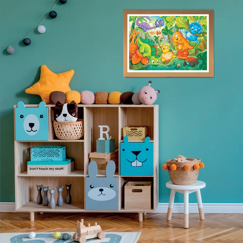 Clementoni Παιδικό Παζλ Maxi Super Color Dinos Happy Oasis 24 τμχ