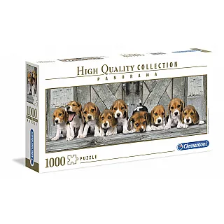 Clementoni Παζλ Panorama High Quality Collection Σκυλάκια Beagles 1000 τμχ