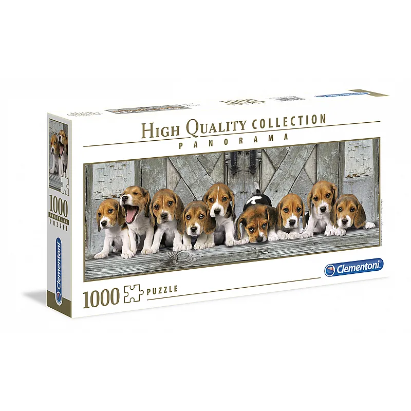 Clementoni Παζλ Panorama High Quality Collection Σκυλάκια Beagles 1000 τμχ