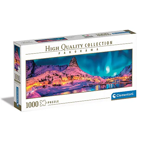 Clementoni Παζλ Panorama High Quality Collection Πολύχρωμη Νύχτα Στα Νορβηγικά Νησιά 1000 τμχ