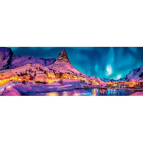 Clementoni Παζλ Panorama High Quality Collection Πολύχρωμη Νύχτα Στα Νορβηγικά Νησιά 1000 τμχ