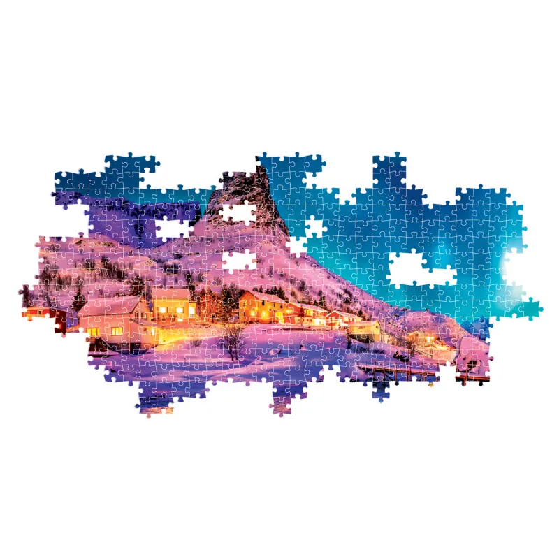 Clementoni Παζλ Panorama High Quality Collection Πολύχρωμη Νύχτα Στα Νορβηγικά Νησιά 1000 τμχ