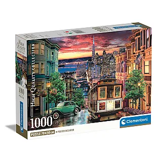 Clementoni Παζλ High Quality Collection Σαν Φρανσίσκο 1000 τμχ - Compact Box