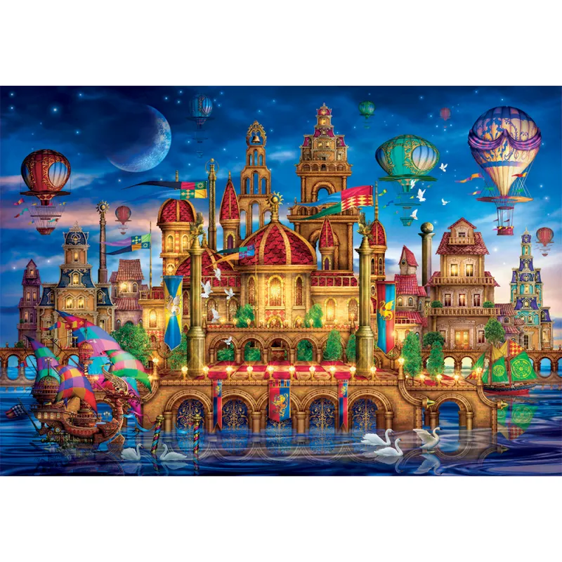 Clementoni Παζλ High Quality Collection Downtown 1000 τμχ - Compact Box