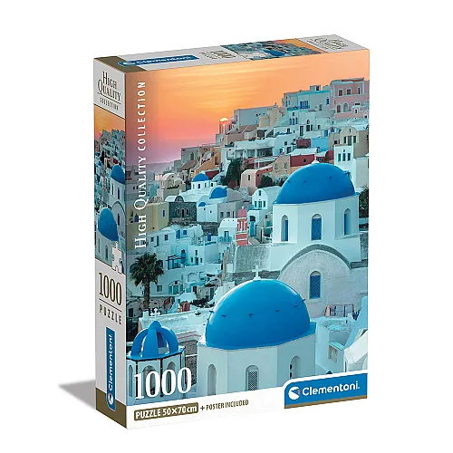 Clementoni Παζλ High Quality Collection Σαντορίνη 1000 τμχ - Compact Box