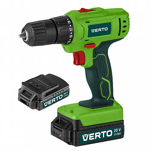 VERTO Δραπανοκατσάβιδο 20V με 2 Μπαταρίες 1.5Ah 50G291
