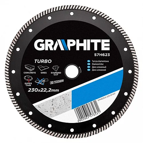 GRAPHITE Διαμαντόδισκος Turbo 230mm 57H623