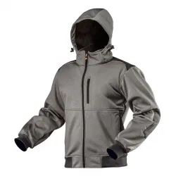 NEO TOOLS Μπουφάν εργασίας Softshell με κουκούλα Γκρι 81-551-XL/56