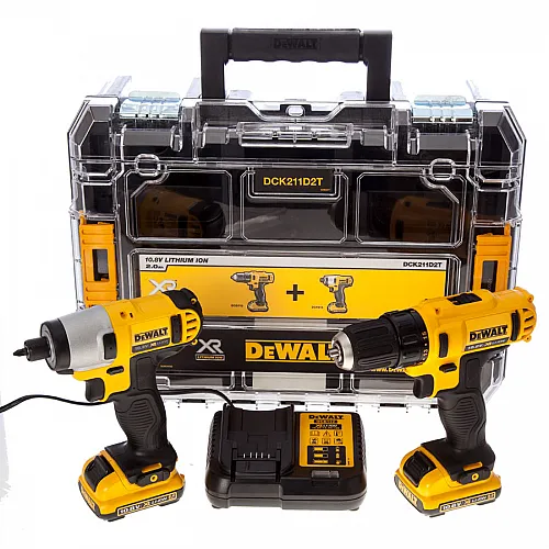 DEWALT Σετ Δραπανοκατσάβιδο και Παλμικό Κατσαβίδι 10.8V DCK211D2T
