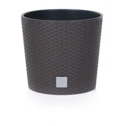 PROSPERPLAST Γλάστρα Rato Round 2 σε 1 Χρώμα Καφέ Ελιάς 35/37 lt DRTUS400L-440U
