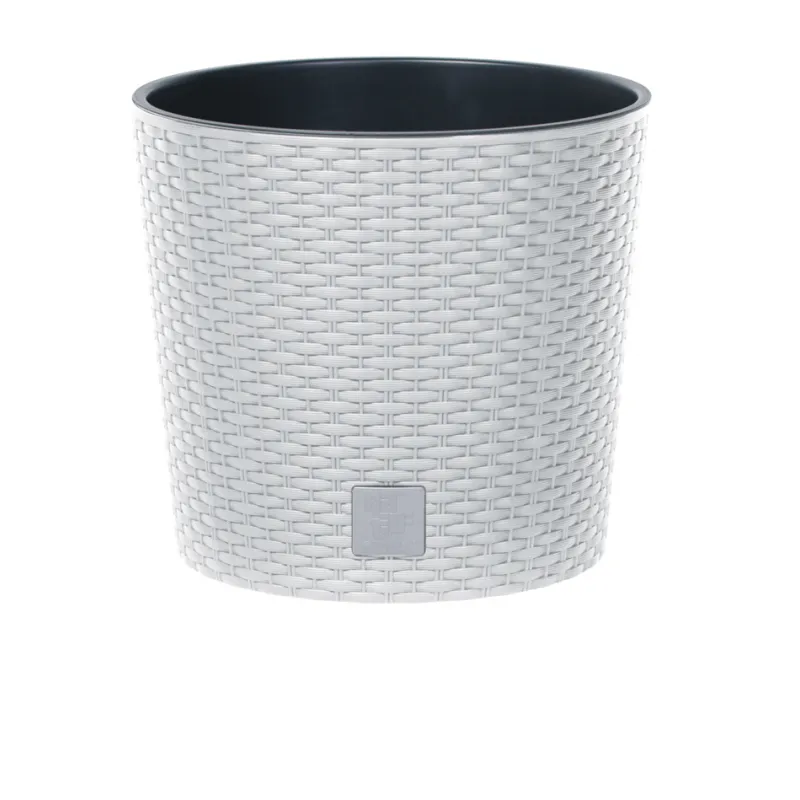 PROSPERPLAST Γλάστρα Rato Round 2 σε 1 Χρώμα Λευκό 35/37 lt DRTUS400L-S449 - Γλάστρες - Πιατάκια