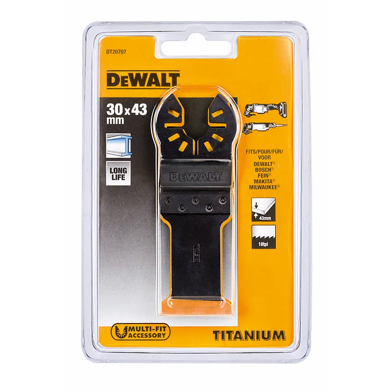 DeWALT Λεπίδα τιτανίου για μέταλλο 30χιλ x 43χιλ DT20707 - Εξαρτήματα παλμικών πολυεργαλείων