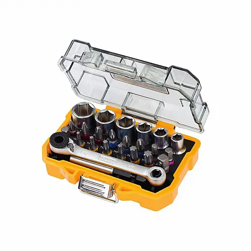 DEWALT Πολύγωνο καστάνιας με καρυδάκια και μύτες σετ 24τμχ DT71516