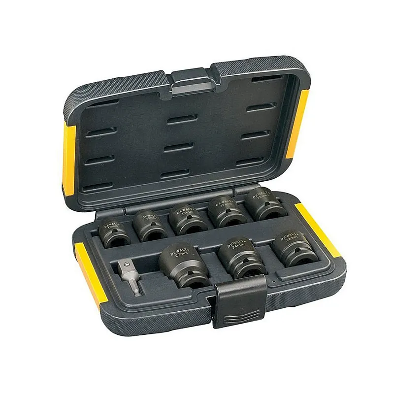 DEWALT Σετ Καρυδάκια + Αντάπτορας 1/2   σε 1/4   9τμχ DT7507 - Βίδωμα