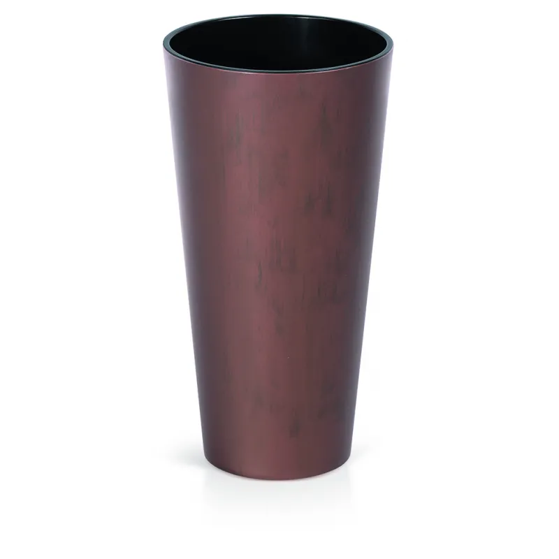 PROSPERPLAST Γλάστρα Tubus Corten Slim Χρώμα Χάλυβα Κορενίου 35/64lt DTUS400C-7601U - Γλάστρες - Πιατάκια