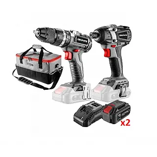 GRAPHITE Σετ κρουστικό δραπανοκατσάβιδο και παλμικό κατσαβίδι BRUSHLESS 18V GHT-SET3