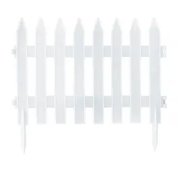 Prosperplast Φράκτης Κήπου Garden Classic Λευκός 6 τεμ. IPLSU2-S449