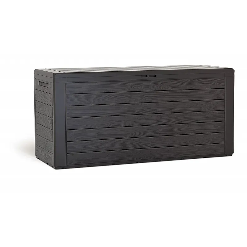 PROSPERPLAST Μπαούλο Αποθήκευσης Woodebox Ελαιόμαυρο 280lt MBWL280-440U - Μπαούλα