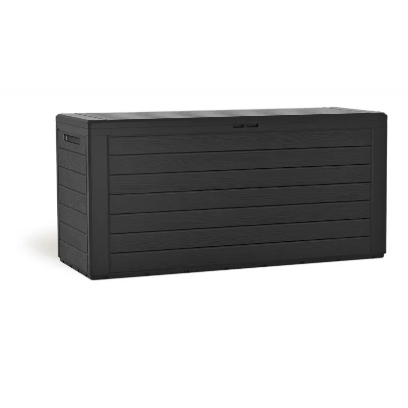 PROSPERPLAST Μπαούλο Αποθήκευσης Woodebox Ανθρακί 280lt MBWL280-S433 - Μπαούλα