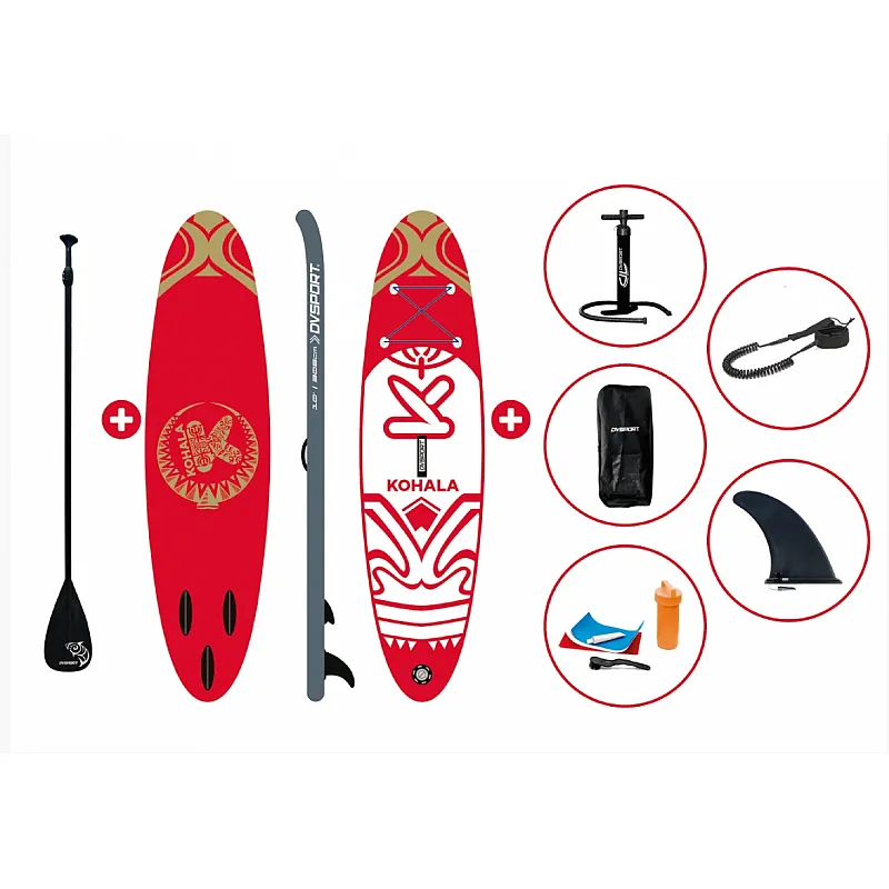 DVSport Φουσκωτή Σανίδα SUP Kohala 300cm κόκκινη WH-30075 - Σανίδες Sup και αξεσουάρ