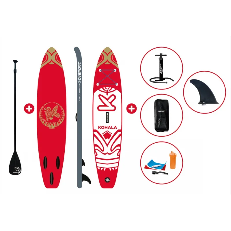 DVSport Φουσκωτή Σανίδα SUP Kohala 320cm κόκκινη WH-32082 - Σανίδες Sup και αξεσουάρ