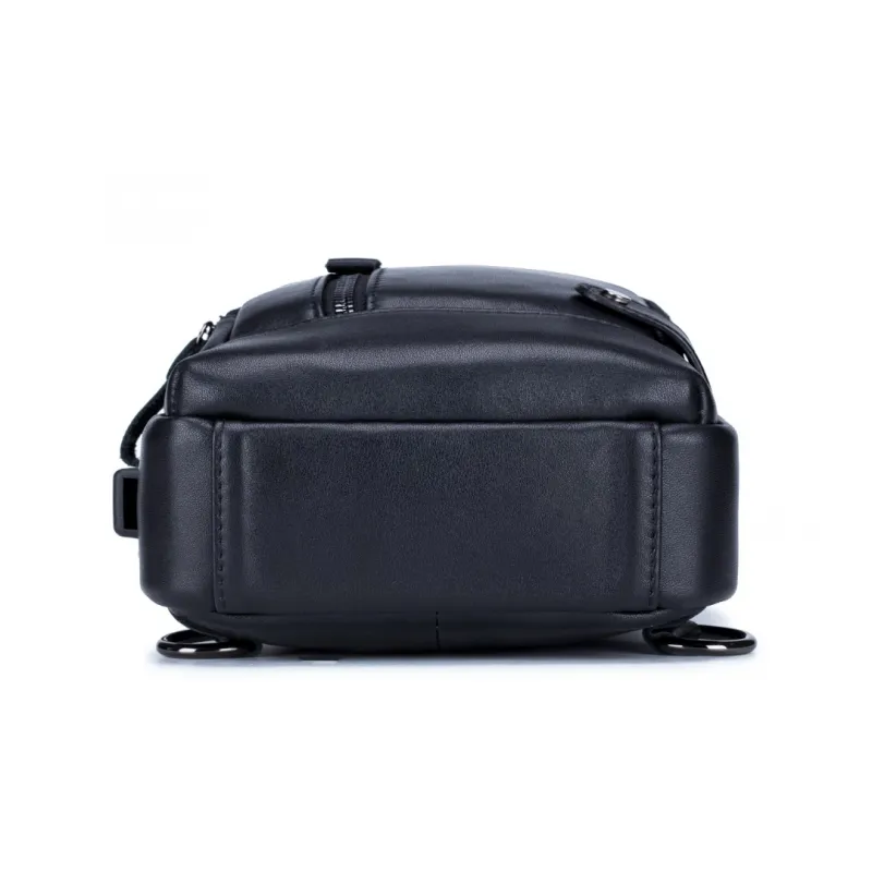 Δερμάτινο τσαντάκι body Bull Captain XB 129 μαύρο - Δερμάτινα τσαντάκια crossbody