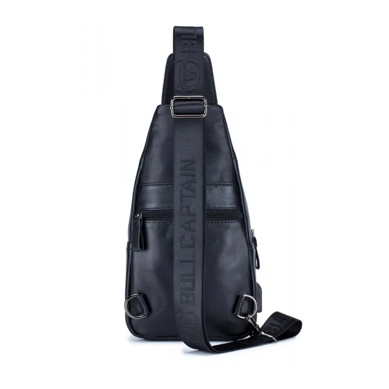 Δερμάτινο τσαντάκι body Bull Captain XB 129 μαύρο - Δερμάτινα τσαντάκια crossbody