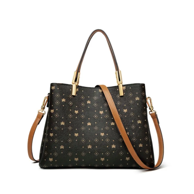 Δερμάτινη Γυναικεία Τσάντα PVC Shopper  Ωμου Foxer 900155F καφέ - Τσάντες Γυναικείες Ώμου/Χειρός