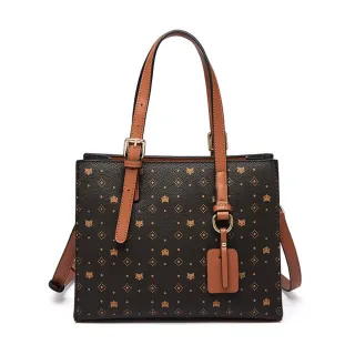 Δερμάτινη Γυναικεία Τσάντα PVC Shopper  Ωμου Foxer 9158V005F καφέ