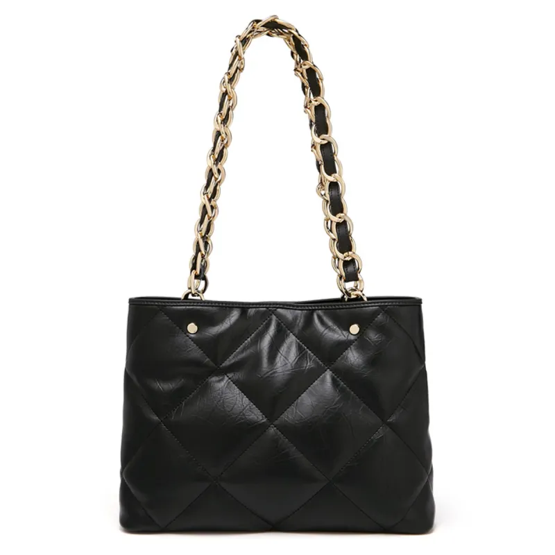Δερμάτινη Γυναικεία Τσάντα Shopper ‘Ωμου Foxer 958597F μαύρο - Τσάντες Γυναικείες Ώμου/Χειρός
