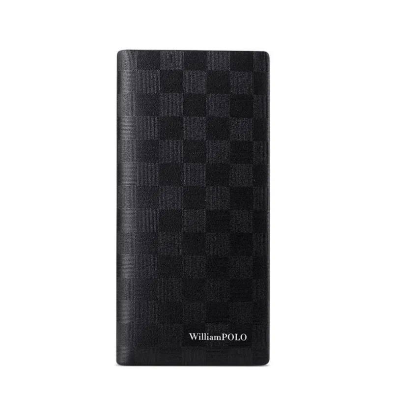 Δερμάτινο Ανδρικό πορτοφόλι William Polo 201502 black - Δερμάτινα ανδρικά πορτοφόλια