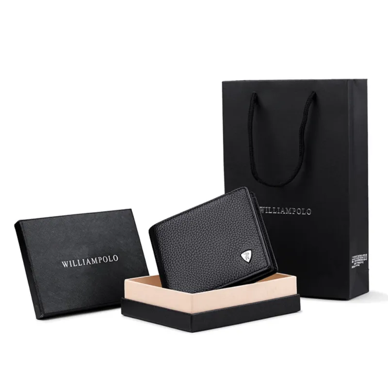 Δερμάτινο Ανδρικό πορτοφόλι William Polo 213 black