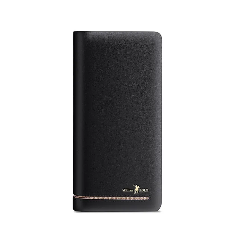 Δερμάτινο Ανδρικό πορτοφόλι William Polo 219 black - Δερμάτινα ανδρικά πορτοφόλια