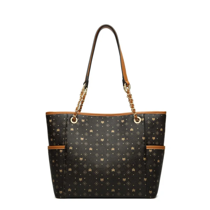 Γυναικεία Τσάντα PVC Shopper  Ωμου Foxer 900146F καφέ - Τσάντες Γυναικείες Ώμου/Χειρός