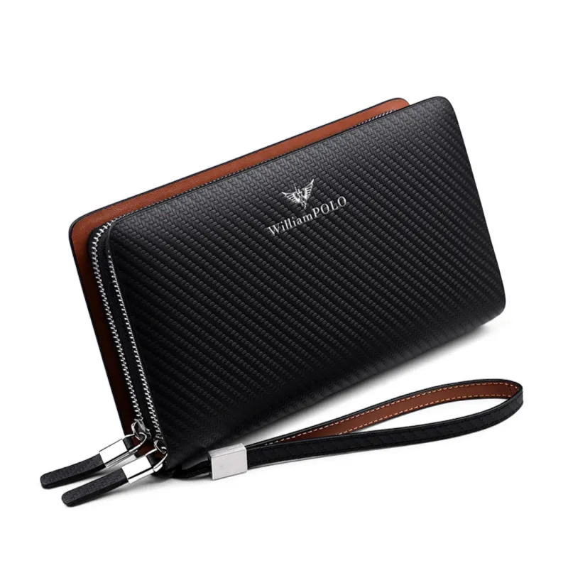 Δερμάτινο Ανδρικό πορτοφόλι William Polo 170 black - Χειρός/Νεσεσέρ