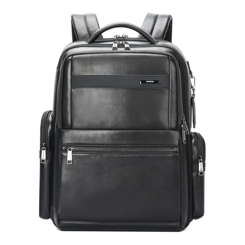 Δερμάτινο Σακίδιο πλάτης Αντικλεπτικό 30L Laptop 17,3” Bopai 61-121961 μαύρο - Δερμάτινα σακίδια πλάτης