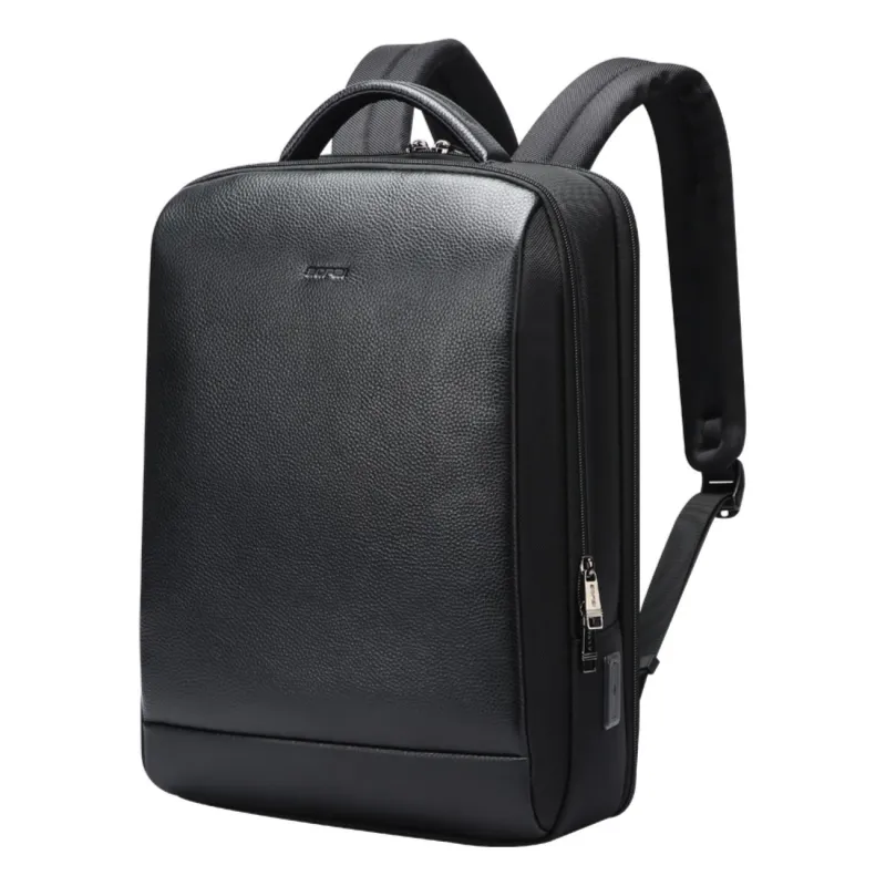 Σακίδιο πλάτης Αντικλεπτικό/Δέρμα  24L Laptop 15,6” Bopai 61-122881 μαύρο - Δερμάτινα σακίδια πλάτης