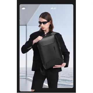 Δερμάτινο Σακίδιο πλάτης 23L Laptop 15,6” Bange 6622 μαύρο