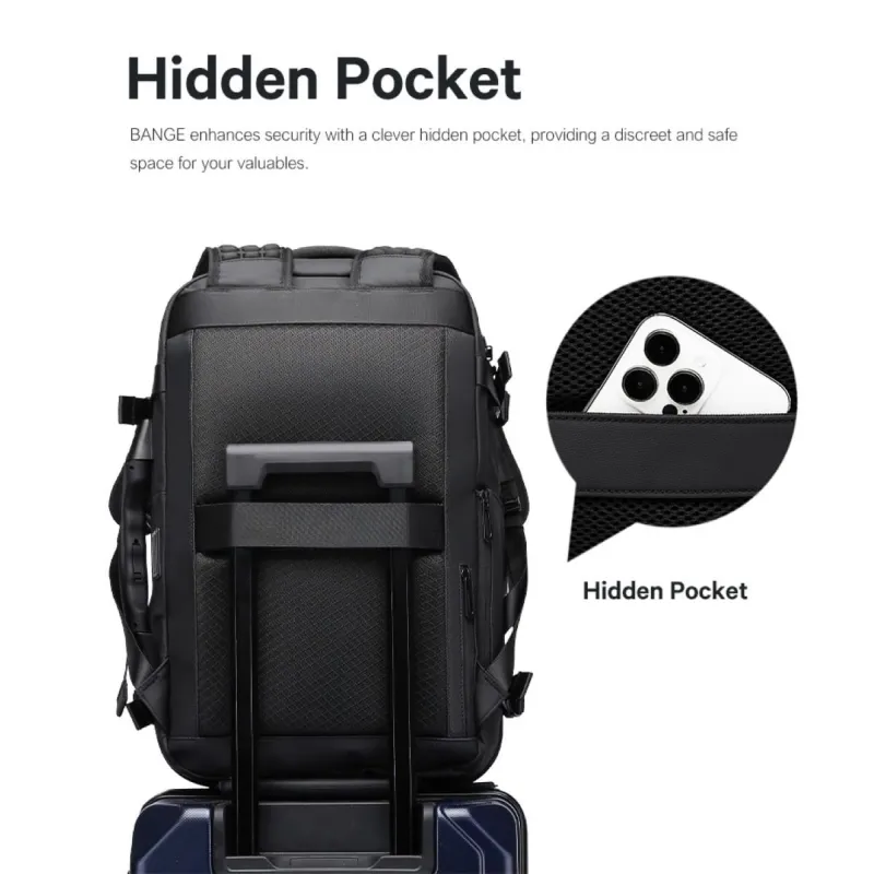 Σακίδιο πλάτης vacuum Tsa Lock με ζυγαριά 36L Laptop 17,3” Bange 1909-8 μαύρο