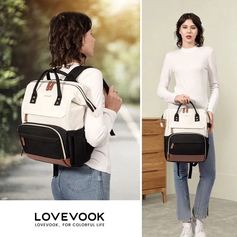 Γυναικείο Σακίδιο Φορητού Υπολογιστή Lovevook 15,6'' MB2046 beige/black/brown