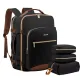 Σακίδιο ταξιδιού για γυναίκες 40L Carry on 17,3" WB2029 black/brown