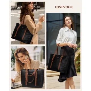 Γυναικεία τσάντα ώμου φορητού υπολογιστή Lovevook 15,6'' WB3147 black brown