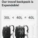 Σακίδιο Ταξιδιού Cabin Size 40L Laptop 17,3” Bange 3055 μαύρο