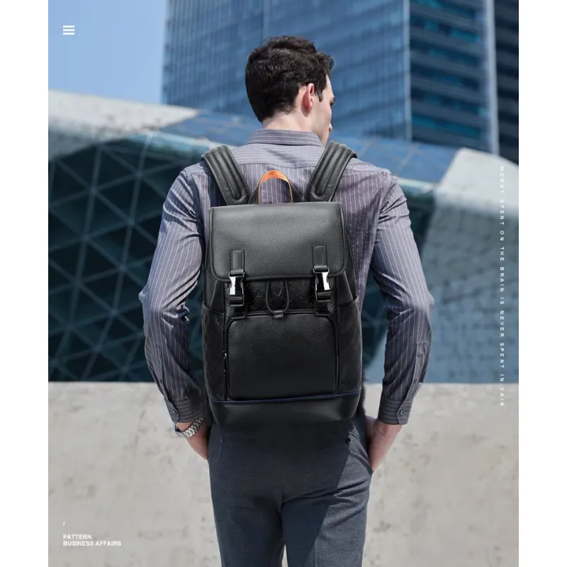 Σακίδιο πλάτης Δερμάτινο 20L Laptop 15,6” Bopai 61-128811 μαύρο